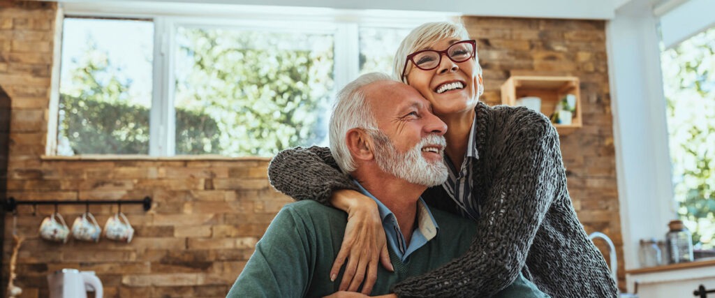 Happy older couple