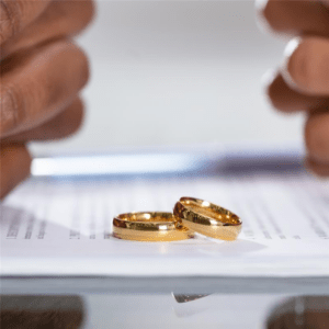 Two Rings on paperwork | Divorce Discussions