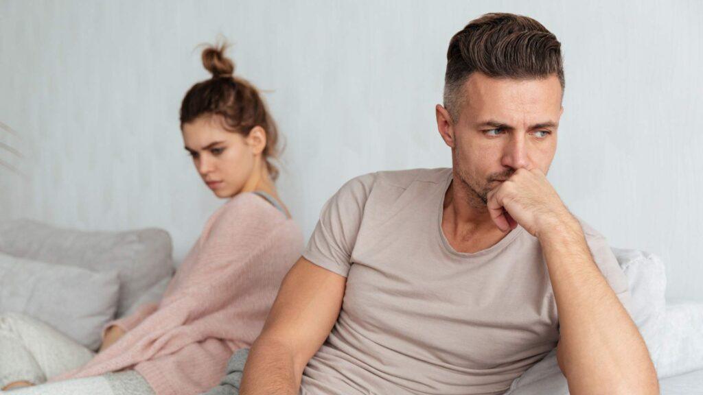 Married couple having a disagreement