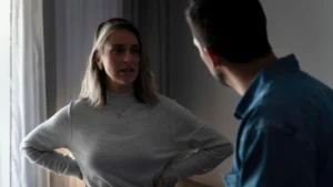 Young married couple in an argument