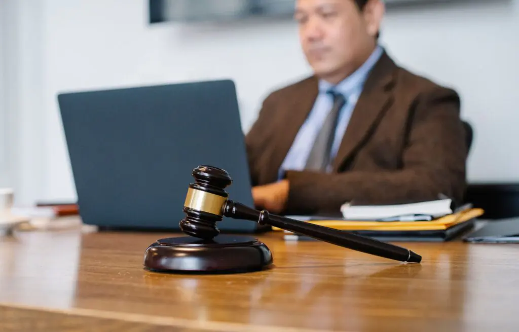 A legal professional uses AI as a digital lawyer